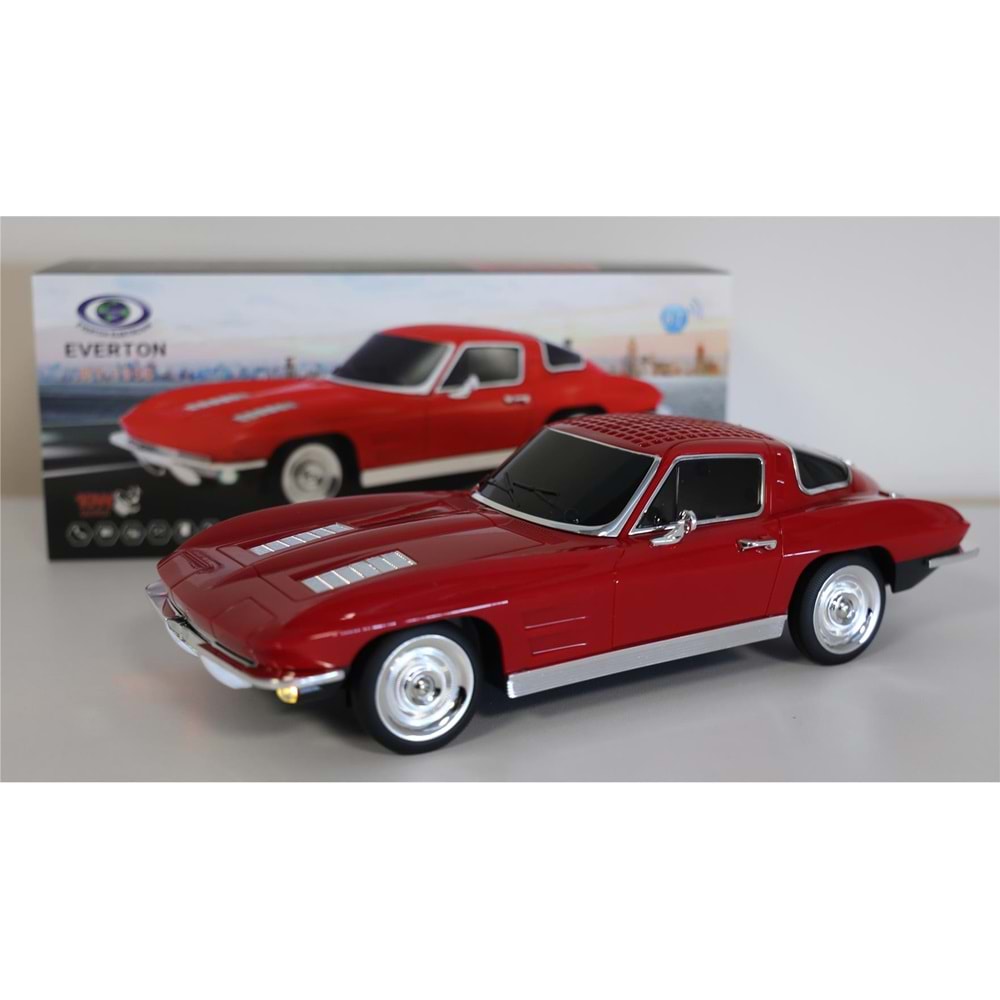 EVERTON RT-1956 Kırmızı Arabalı Bluetooth Fm-Usb-Tf-Aux Şarjlı Nostaljik Radyo