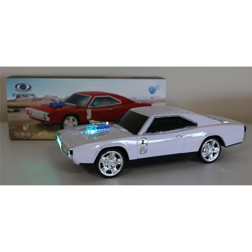 EVERTON RT-1959 Beyaz Arabalı Bluetooth Fm-Usb-Tf-Aux Şarjlı Nostaljik Radyo