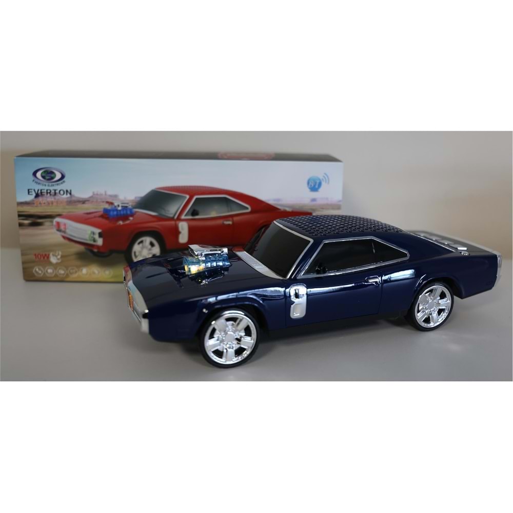 EVERTON RT-1959 Dark Blue Arabalı Bluetooth Fm-Usb-Tf-Aux Şarjlı Nostaljik Radyo