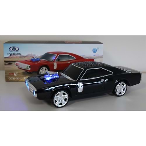 EVERTON RT-1959 Siyah Arabalı Bluetooth Fm-Usb-Tf-Aux Şarjlı Nostaljik Radyo