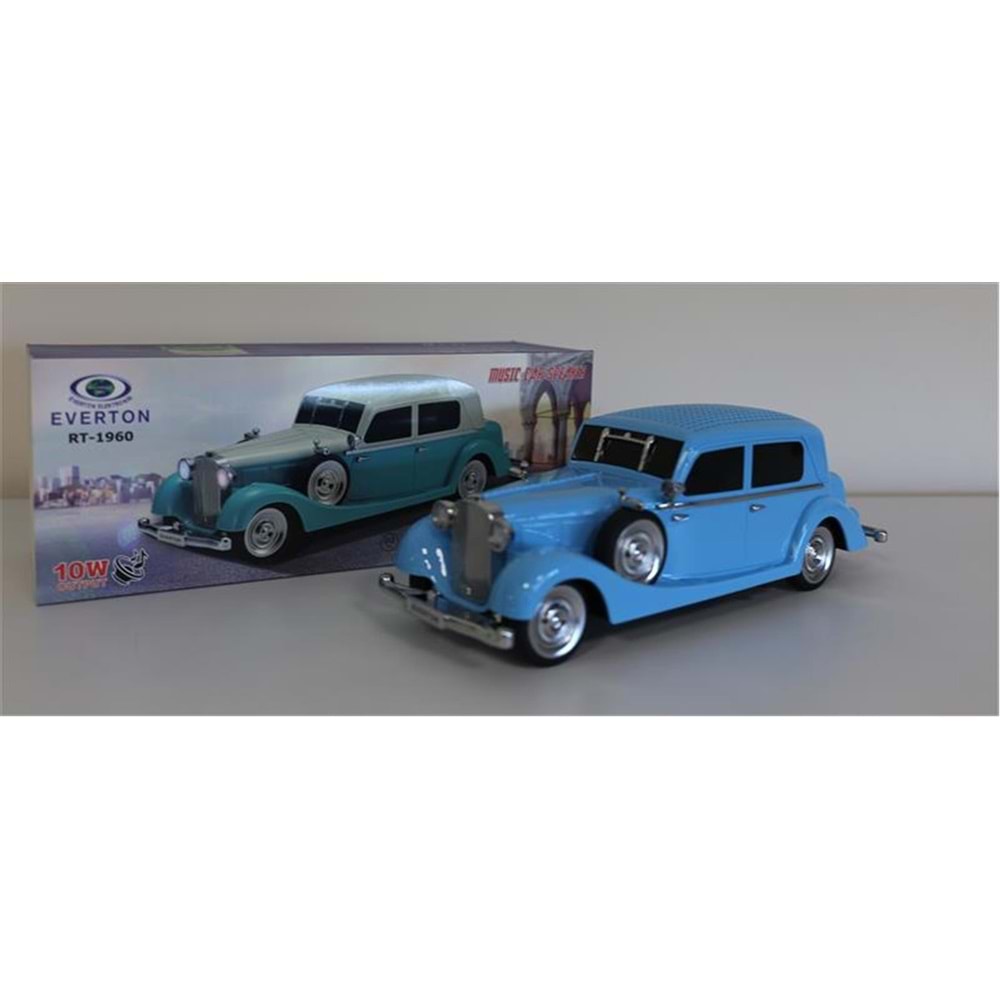 EVERTON RT-1960 Emerald (Zümrüt Yeşi)l Arabalı Bluetooth Fm-Usb-Tf-Aux Şarjlı Nostaljik Radyo