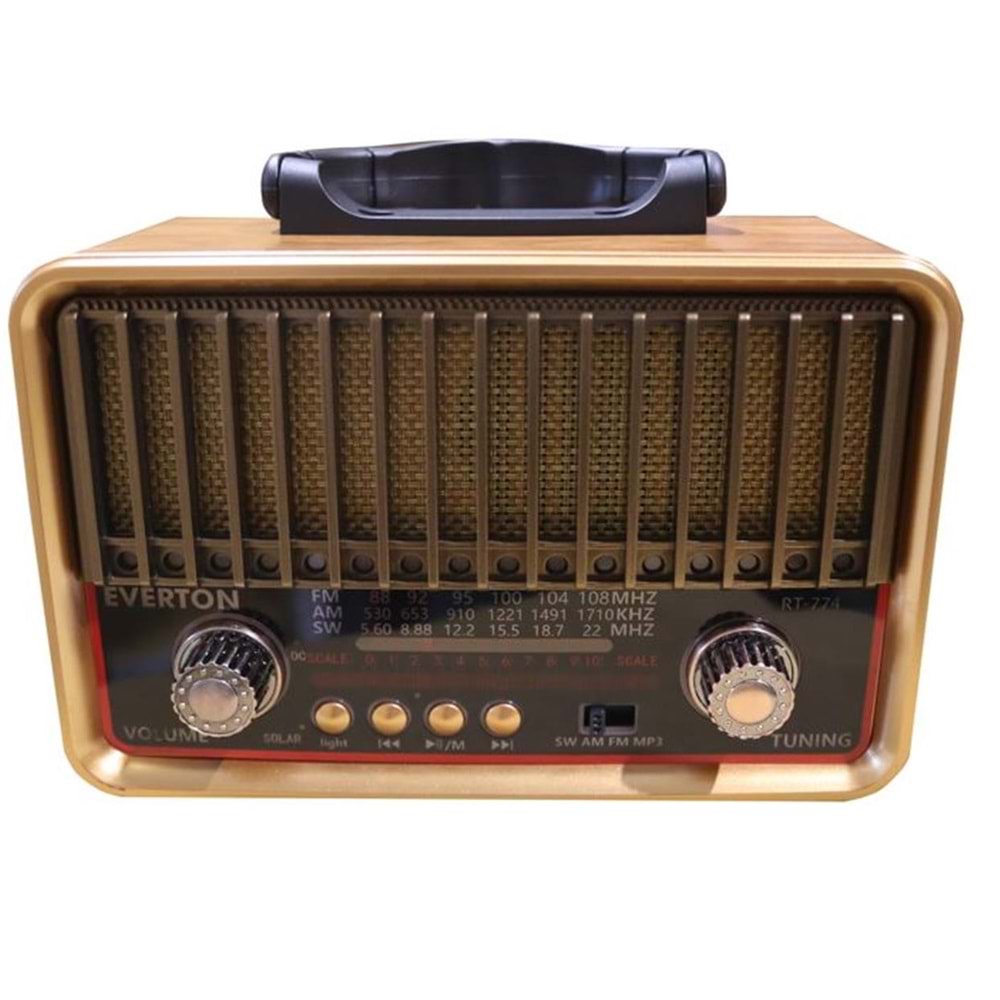 Everton RT-774 Bluetooth-USB-SD-FM Şarjlı Nostaljik Radyo 