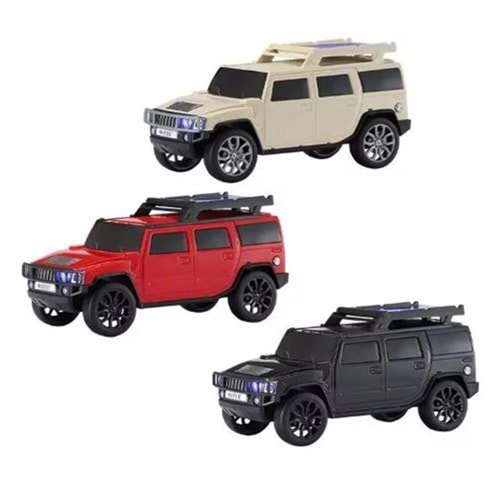 Everton RT-1971 (SİYAH) Jeep Araba Görünümlü Bluetooth Hoparlör – TF Kart - USB - FM Destekli