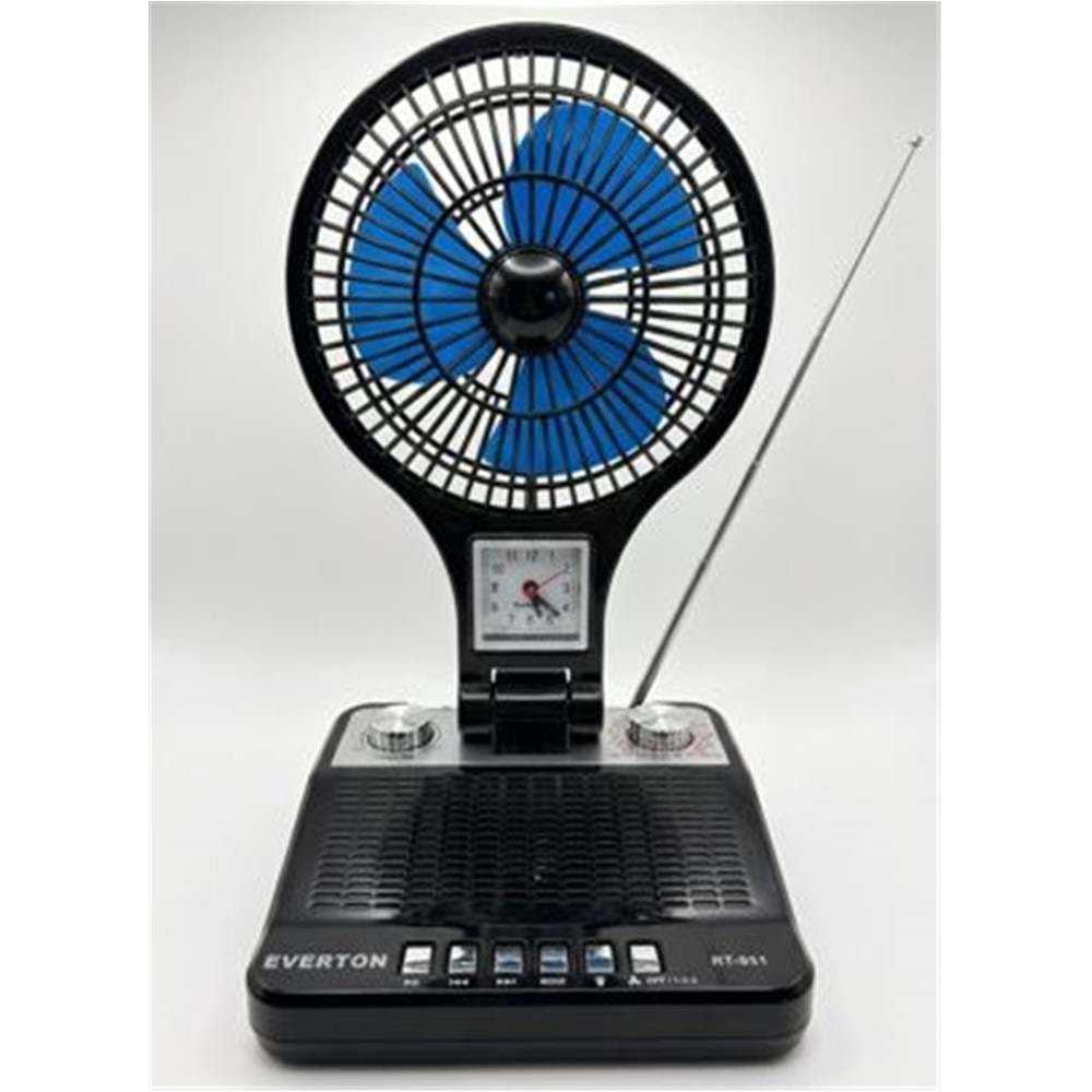 EVERTON RT-951 Bluetooth Fm-Usb-Tf-Aux Şarjlı, Fanlı Nostaljik Radyo