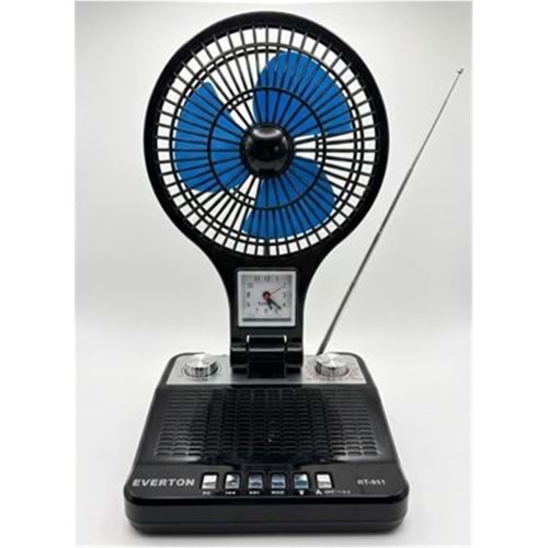 EVERTON RT-951 Bluetooth Fm-Usb-Tf-Aux Şarjlı, Fanlı Nostaljik Radyo