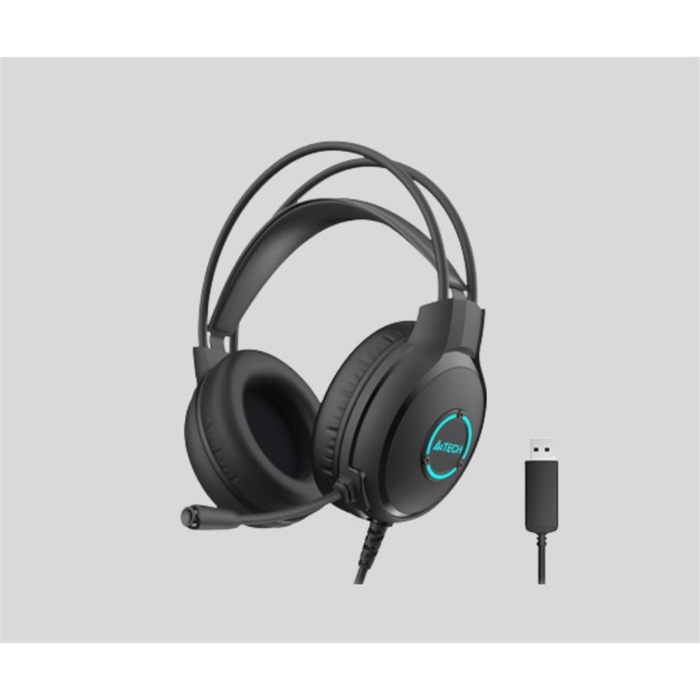 A4 Tech FH-300U Kablolu Siyah Neon Usb Mikrofonlu Kulaklık
