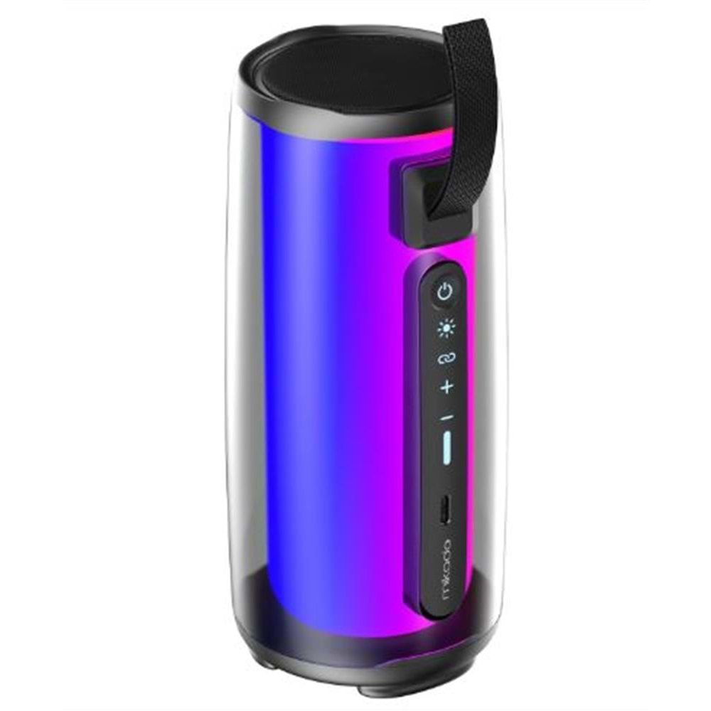 Mikado MD-17BT Capella Siyah 10W 1 RGB Mikrofonlu Kart-Aux-Usb TWS 1800 mAh Bataryalı Speaker