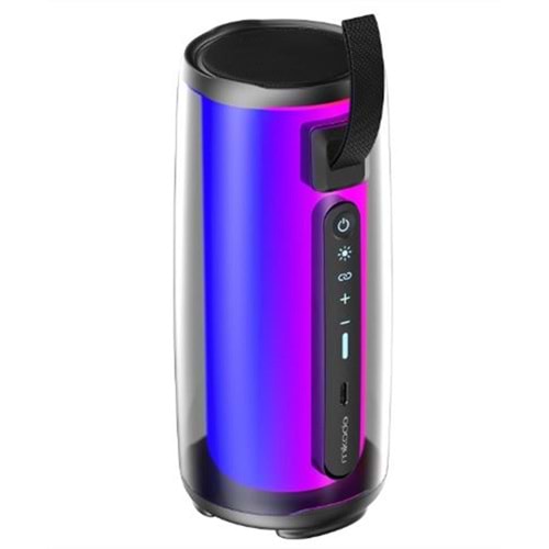 Mikado MD-17BT Capella Siyah 10W 1 RGB Mikrofonlu Kart-Aux-Usb TWS 1800 mAh Bataryalı Speaker