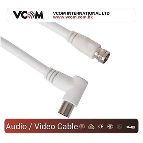 Vcom CV612 10mt Analog Tv RG6 Uydu Kablo 