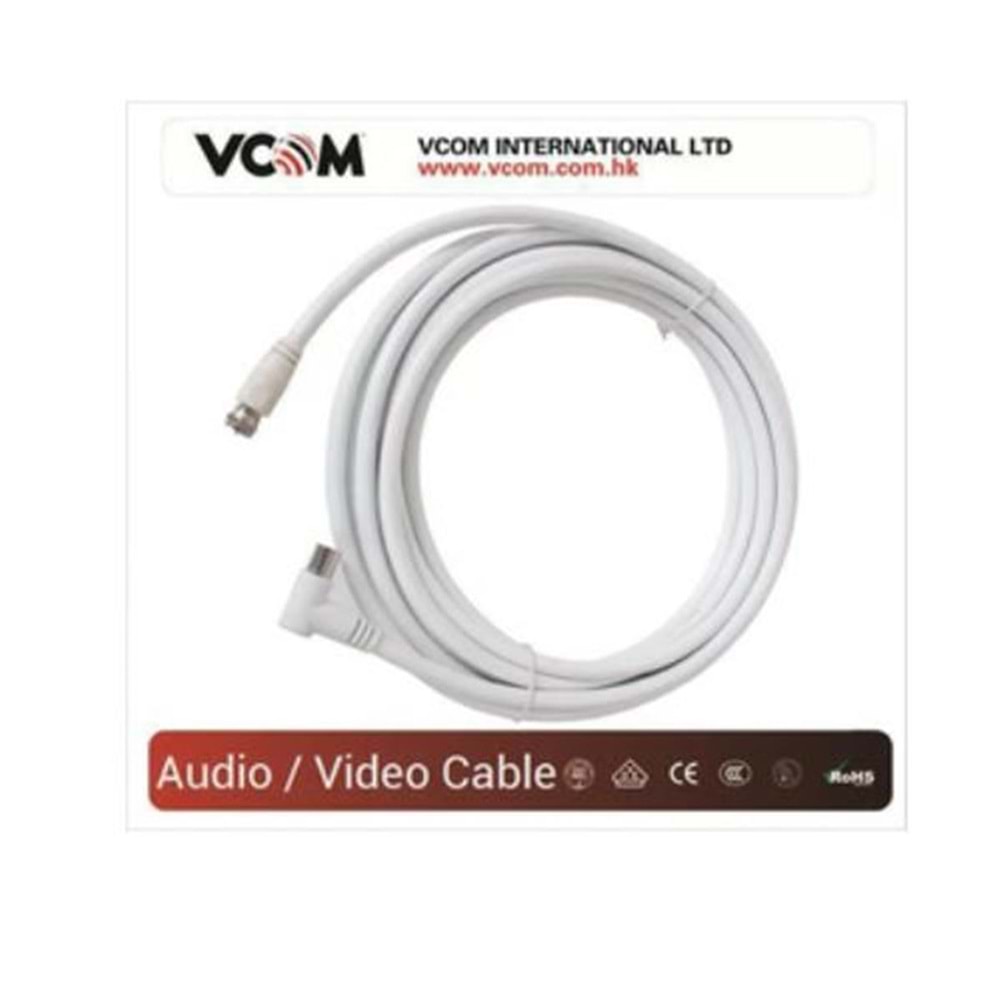 Vcom CV612 5mt Analog Tv RG6 Uydu Kablo 