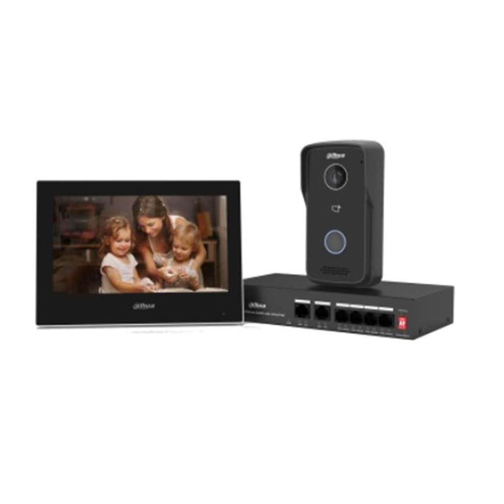 Dahua DHI-KTP03 IP Intercom Kit- Kutu İçeriği (Dış Ünite + 7