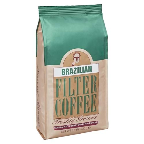 Mehmet Efendi 250gr Brazılan Filtre Kahve ( Freshly Ground ) ( Net WT 8,8 OZ)