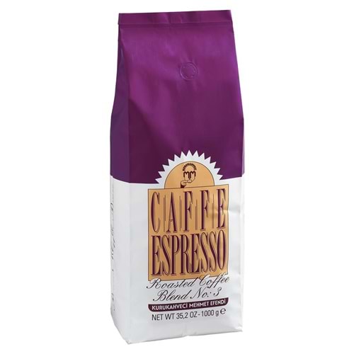 Mehmet Efendi 1000gr ESPRESSO Roasted Coffe Blend Çekirdek Kahve No:3 ( WT 35,2 Oz)