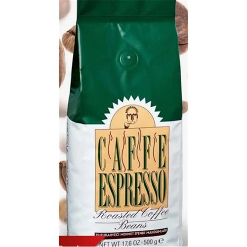 Mehmet Efendi 500Gr Cafe Espresso Çekirdek Roasted Coffee No1 