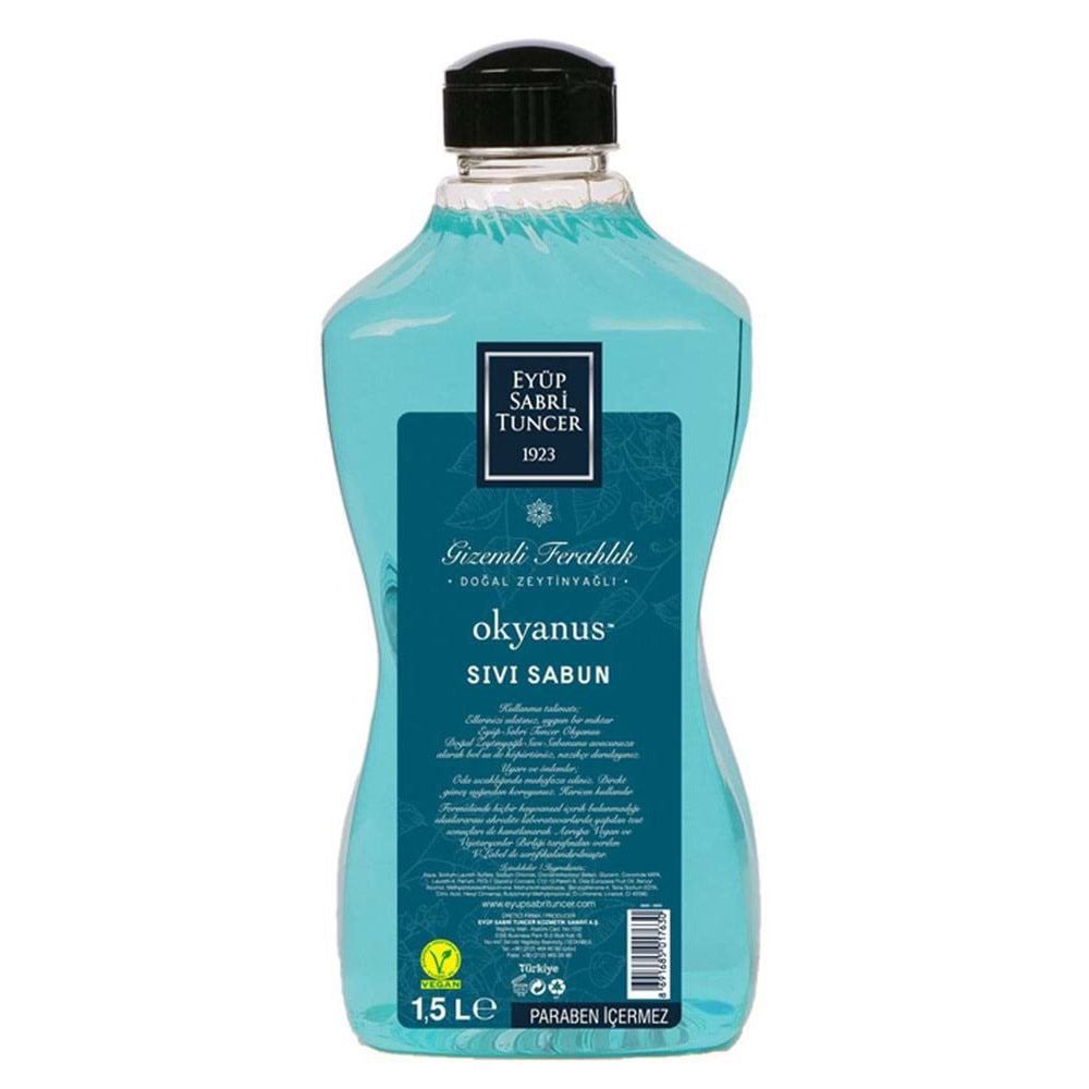 Eyüp Sabri Tuncer 1,5lt Okyanus Sıvı Sabun Doğal Zeytinyağlı