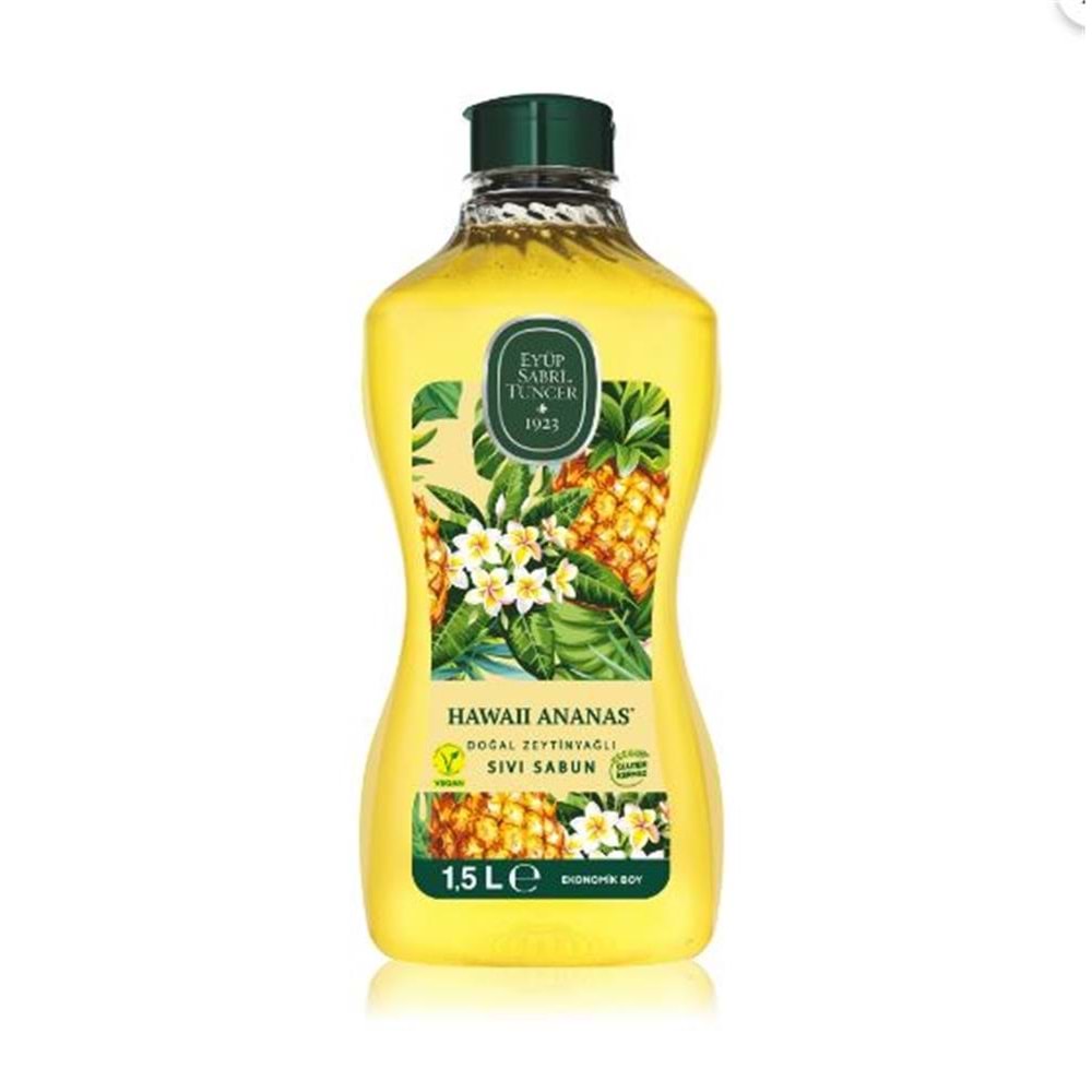 Eyüp Sabri Tuncer 1,5lt Hawaii Ananas Doğal Zeytin Yağlı Sıvı Sabun Pet Şişe
