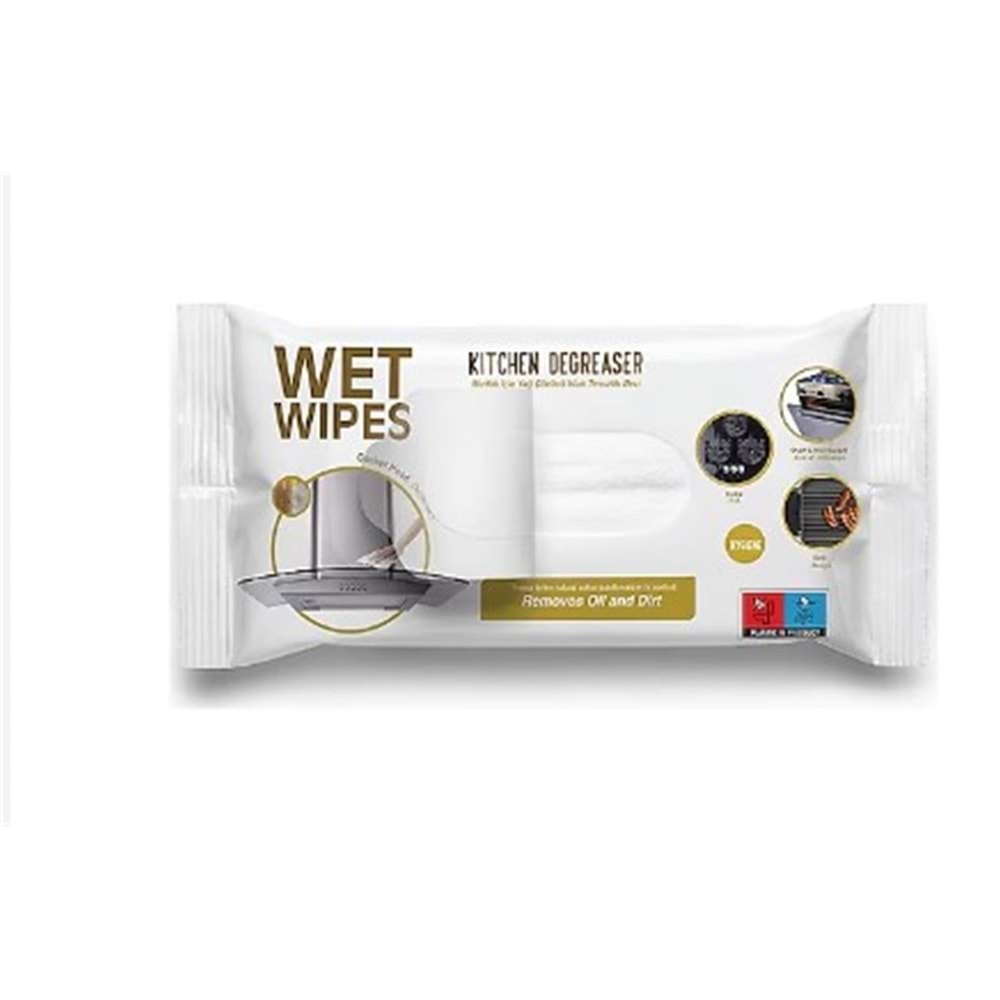 Klerax Mutfaf İçin Yağ Çözücü Islak Temizlik Bezi