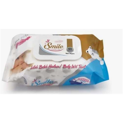 Smile 90LI Islak Mendil (Alcohol&Paraben Free) (Islak Bebek Havlusu)