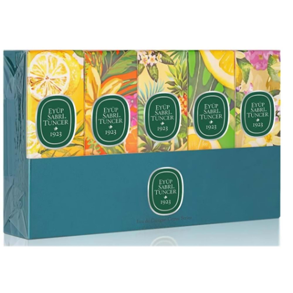 Eyüp Sabri Tuncer Set-5 16ml 5Li Cam Şişe Sprey Kolonya (Verbena-Ç.limonu-Hawaii-B.Mandalina-limon)
