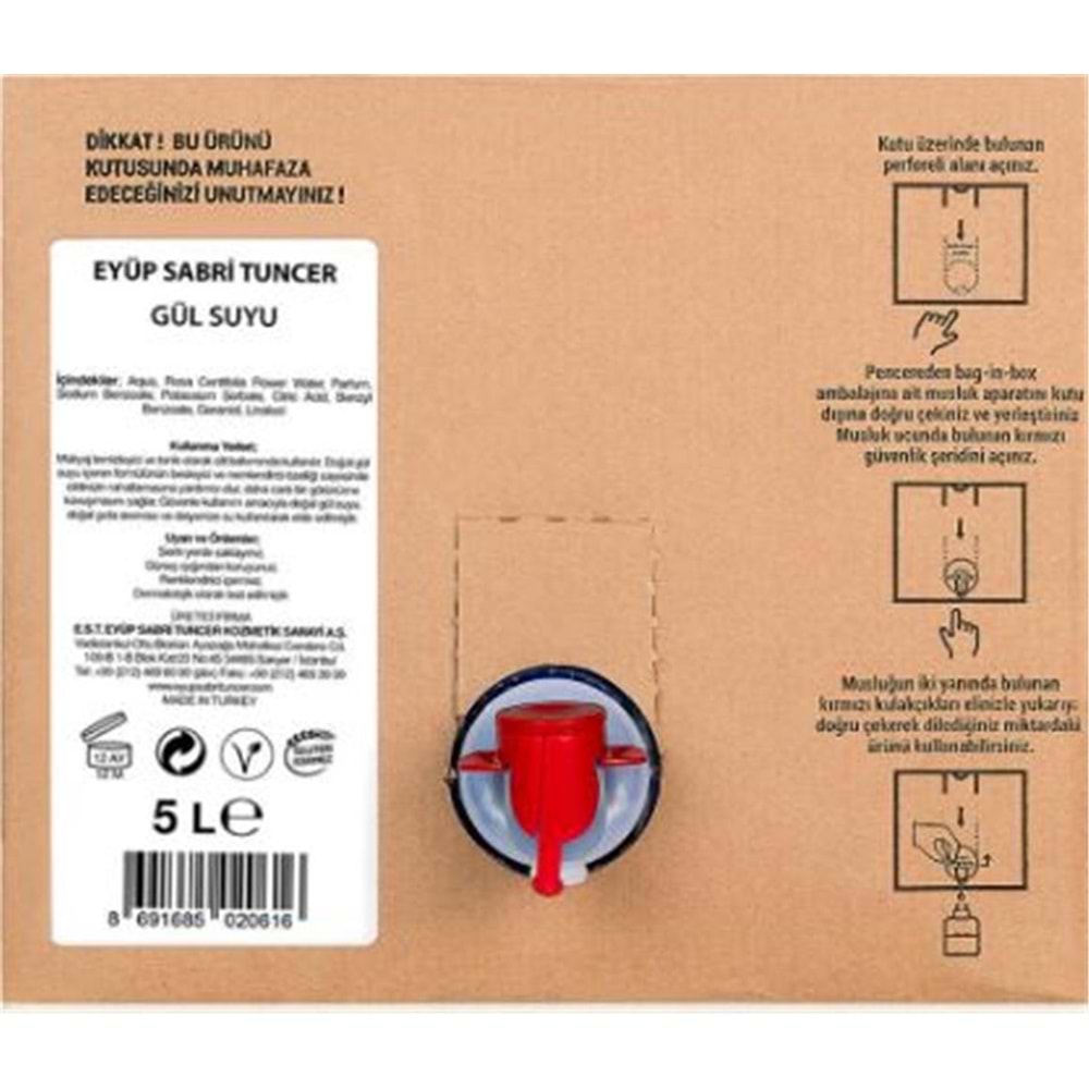 Eyüp Sabri TuncerGül Suyu 5 lt - Bag in Box