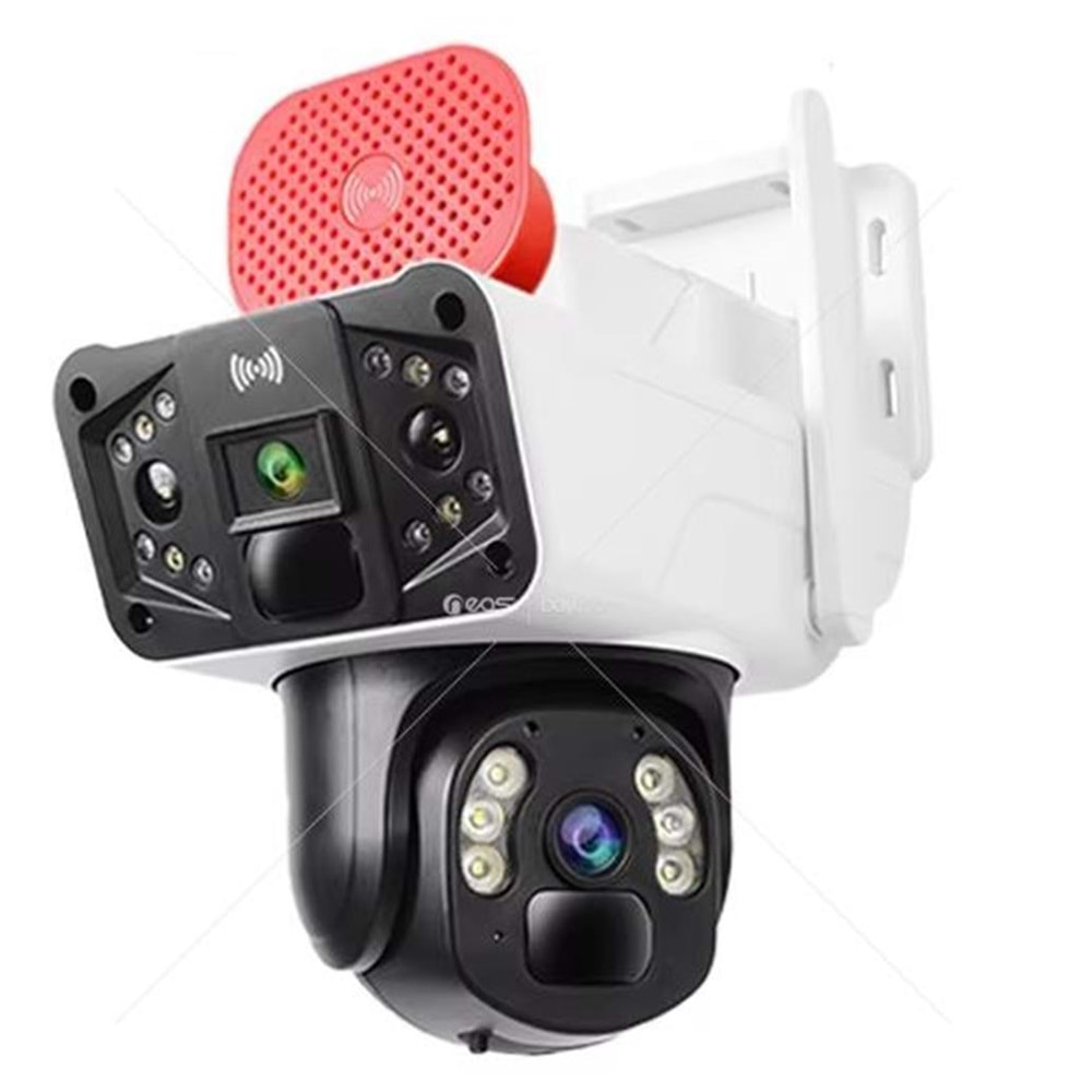 OKam O-KAM 3041 WİFİ PTZ 6MP 3 LENS+SİREN Kamera