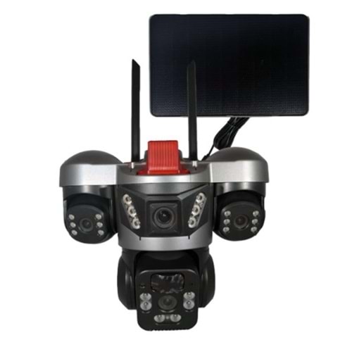 Apronx APX-WSP364 9Mp 3.6mm 2-2.8mm 4G Solar Üç Kamera 24 Led PTZ