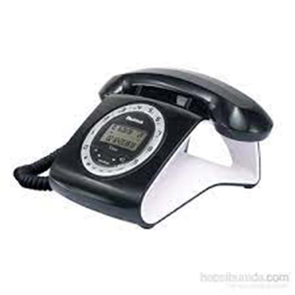 Multitek Retro Özel Tasarımlı Kablolu Siyah-Kırmızı-Gri-Turuncu-Beyaz Masa Üstü Telefon