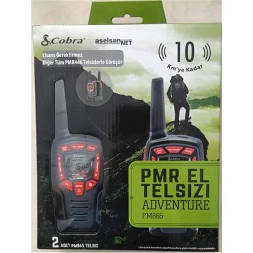 Aselsan PM-865 Pmr El Telsizi 2li Paket 8 Kanal+121 Alt Kanal 8 Km