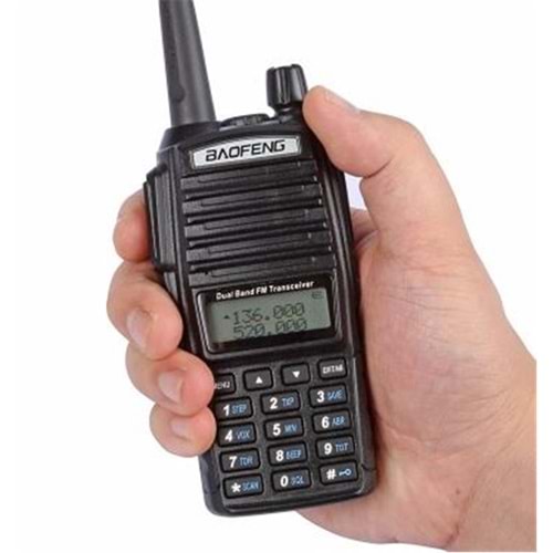Baofeng UV-82L 5W LCD Ekran,LED El Feneri Arama Kurtarma-Güvenlik-Haberleşme El Telsizi (FM RADYO)