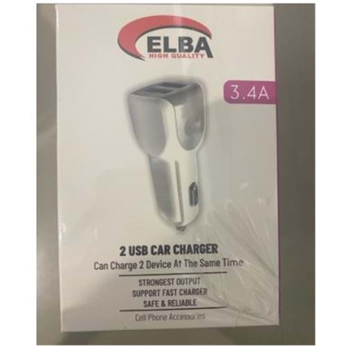 Elba ELB28-AR3P ELBA 3.4A 2USB ARAÇ BAŞLIK