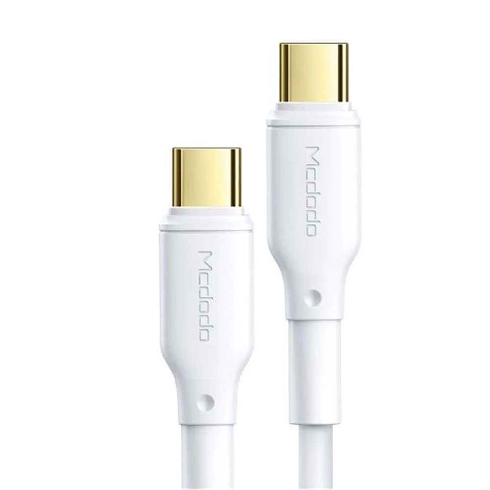 MCDODO CA-8350 100W Type-C to Type-C Süper Hızlı Data-Şarj Kablosu 5A 1.2m-Beyaz