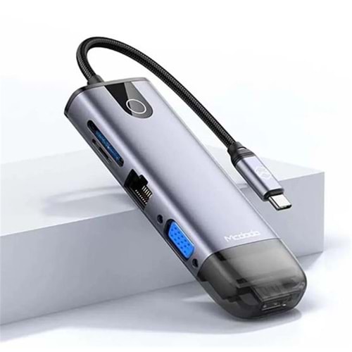 MCDODO HU-7420 10in1 Type-C Gigabit Lan + HDMI + Macbook + VGA Çoklayıcı Adaptör