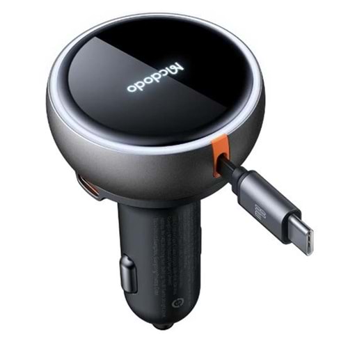 MCDODO CC-4850 80W USB-C Geri çekilebilir kablo Hızlı araç şarj cihazı