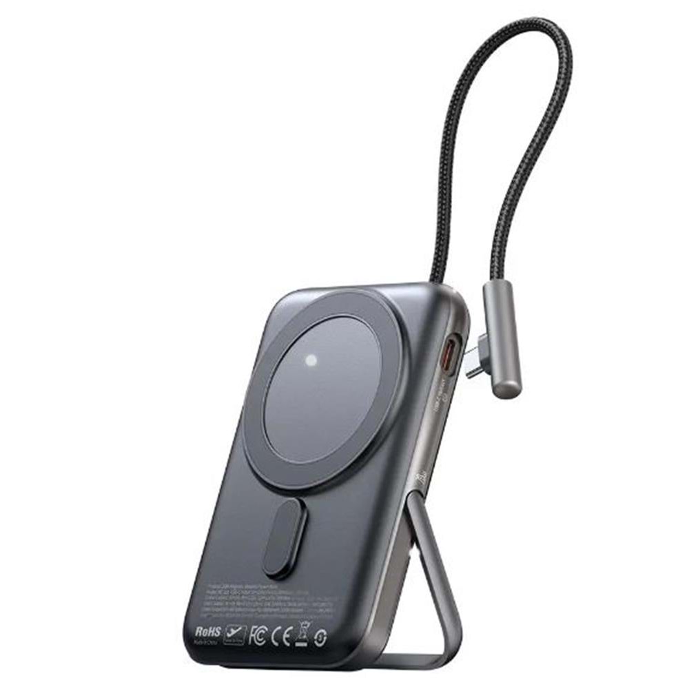 MCDODO MC-1811 10.000mAh 20W MANYETİK KABLOSUZ ŞARJ CİHAZI DAHİLİ TYPE-C KABLOSU Siyah