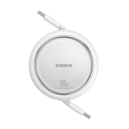 Baseus Free2 Draw Mini Beyaz P10364500211-00 1Mt 100W Pd Makaralı Type-C to Type-C 
