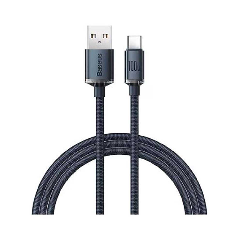 Baseus Crystal C to C 100W Kablo 1.2m Siyah (CAJY000601)