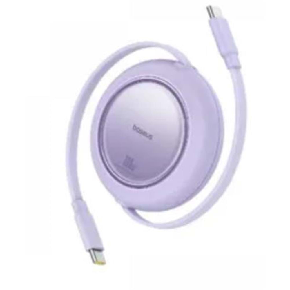 Baseus P10364500213-00 Free2 Pull Mini Kablolu USB-C 100W 2M Mor Şarj Kablosu