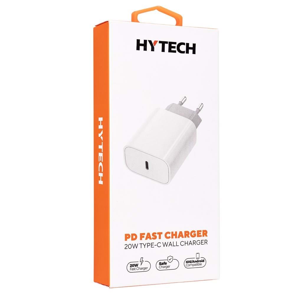 Hytech HY-XE40TP Type C to Type C Kablolu 20W PD3.0-Quick Charge QC4.0 Hızlı Ev Şarj Adaptörü