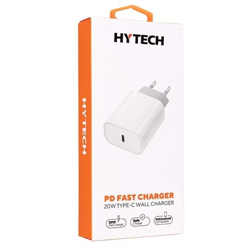 Hytech HY-XE40TP Type C to Type C Kablolu 20W PD3.0-Quick Charge QC4.0 Hızlı Ev Şarj Adaptörü