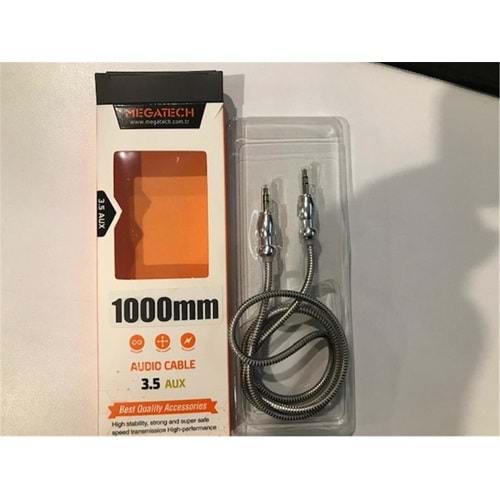 Elba Elb24 1Mt Aux Stereo To Stereo Örgülü Kablo Siyah