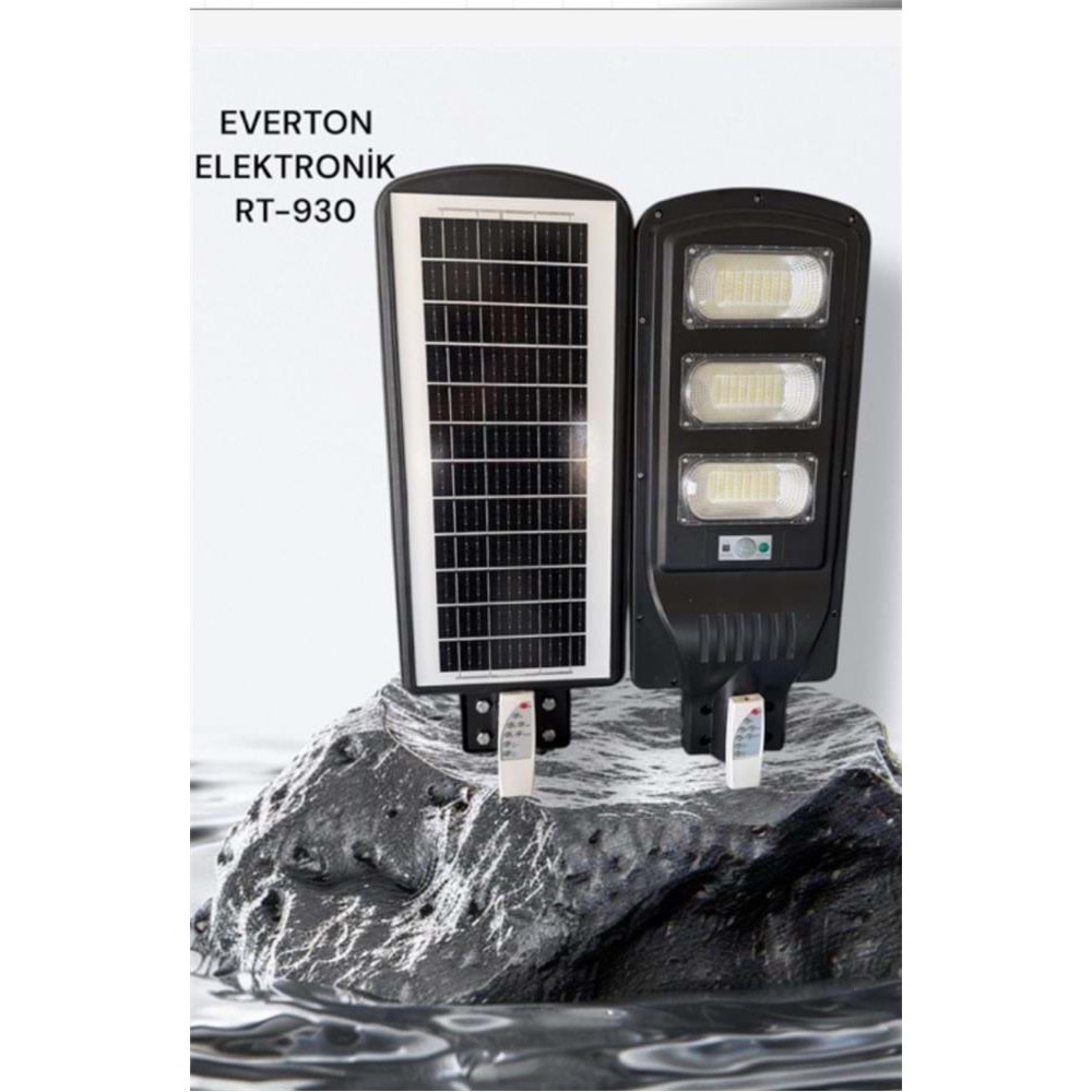 Everton Rt-930 Şarjlı 150w Solar Panelli Projektör Led (Sokak Lambası)
