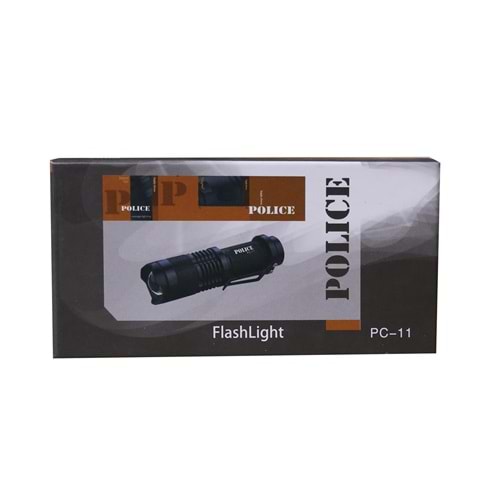 Polıce PC-11 Pilli El Feneri (Power Led + Zoom) Kalem Pille Çalışır 