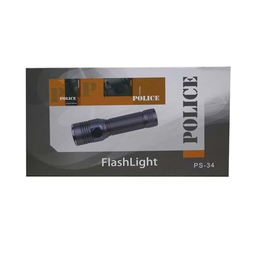 Polıce PS-34 Üç Ayrı Modda Işık, Şarjlı El Feneri 