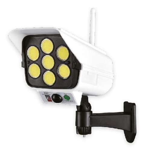 Panther CL-877B Solar Sensörlü Sokak Lambası Kumandalı Aç Kapa Düğme Hareket Karanlık Sensörlü 