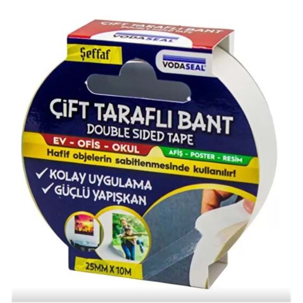 VODASEAL ÇİFT TARAFLI FİLMİK BANT 25 MMX10 MT 0691