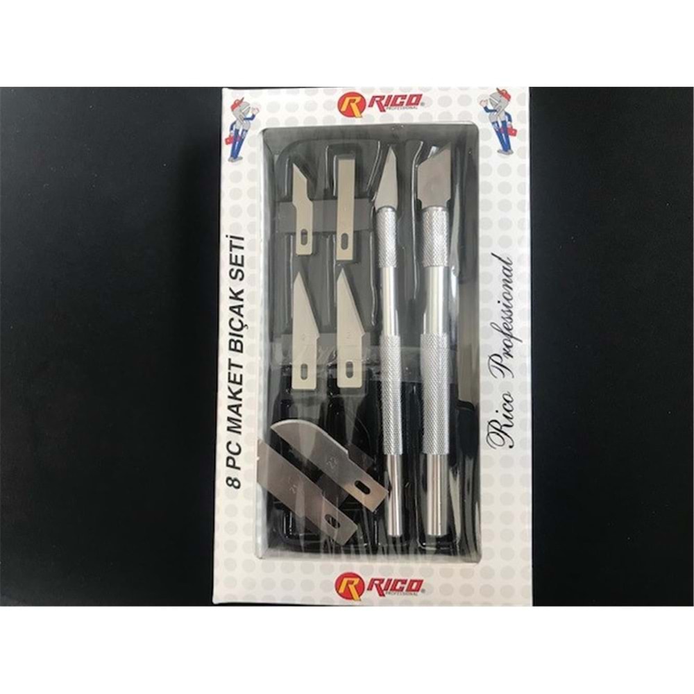 Rıco 019-Kk7001 8 Parça Maket Biçak Seti