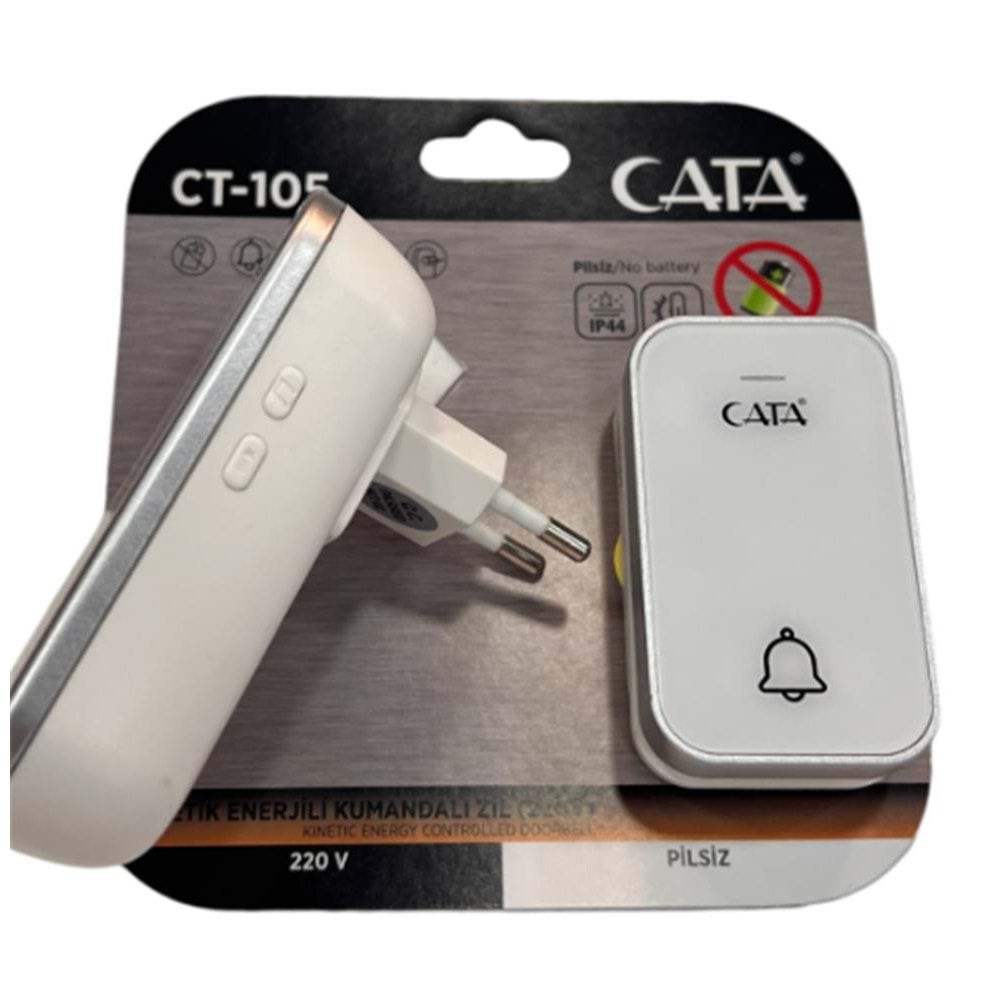 Cata Ct-105 Pilsiz 220v Enerjili Kumandalı Zil (Karışık Renk)