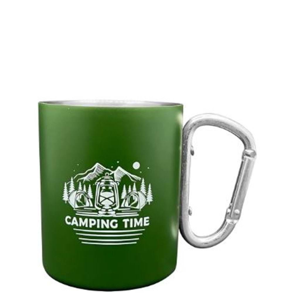 ORCAMP Karabina Çelik Kupa Yeşil 180ml OUT-1850