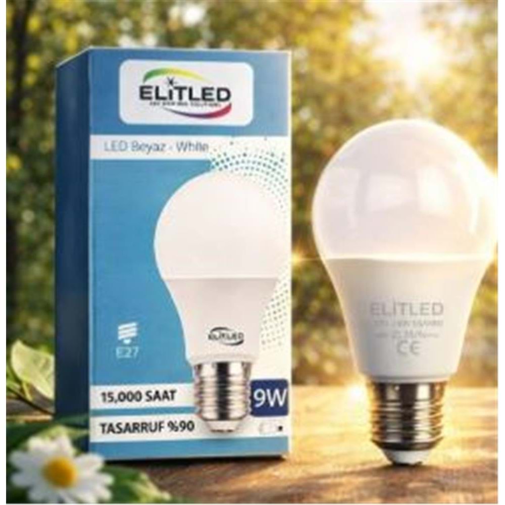 ELİTLED 9W BEYAZ LED AMPUL 
