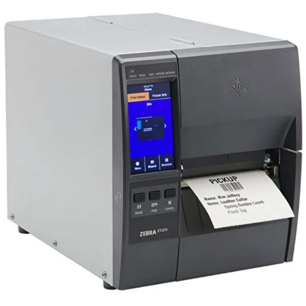 Zebra ZT231T Termal Transfer 203 Dpi Usb, Seri, Ethernet Endüstriyel Barkod Yazıcı